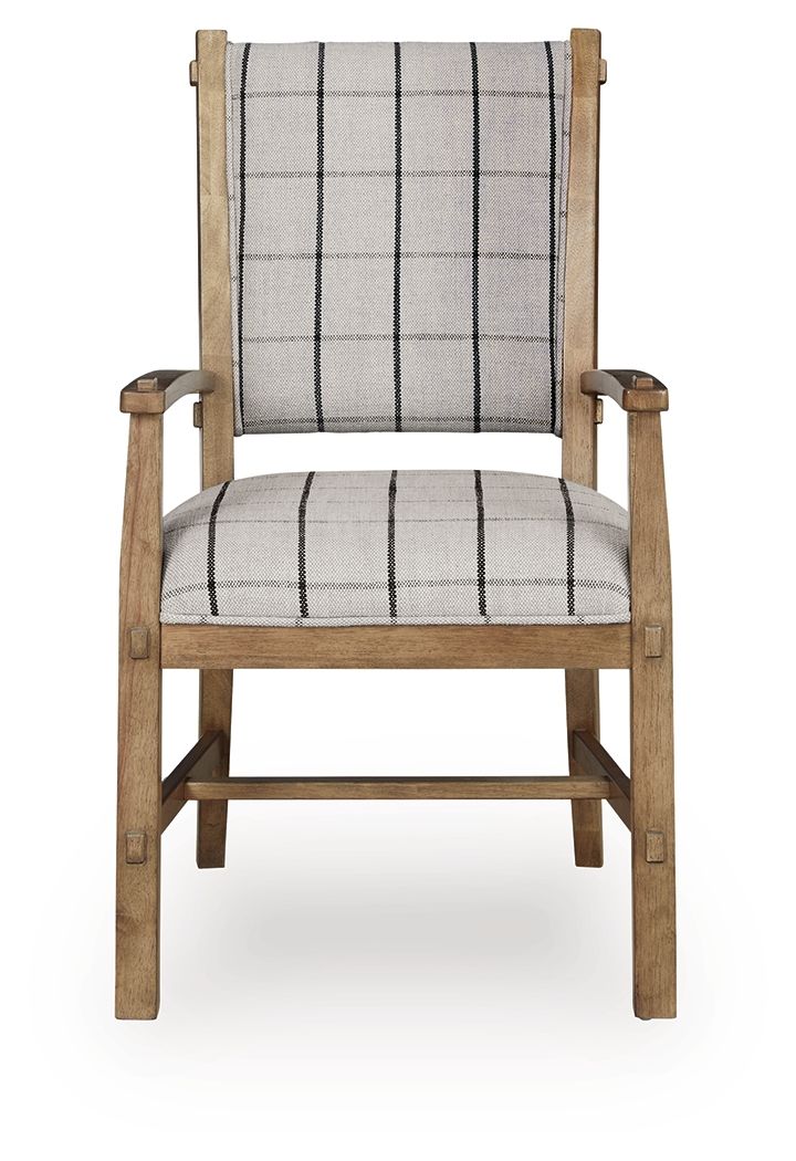Ridgester - Dining Upholstered Arm Chair (Set of 2) - Light Brown