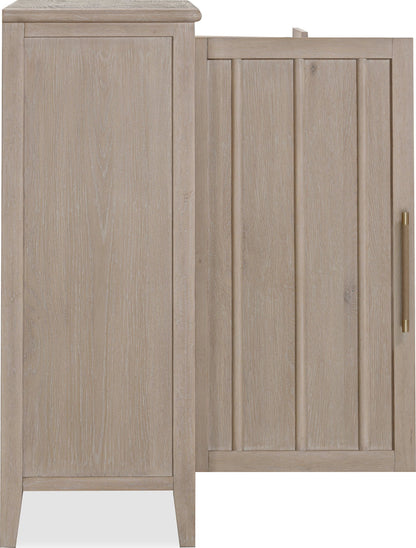 Camden - Six Drawer One Door Oak Wood Chest - Chai