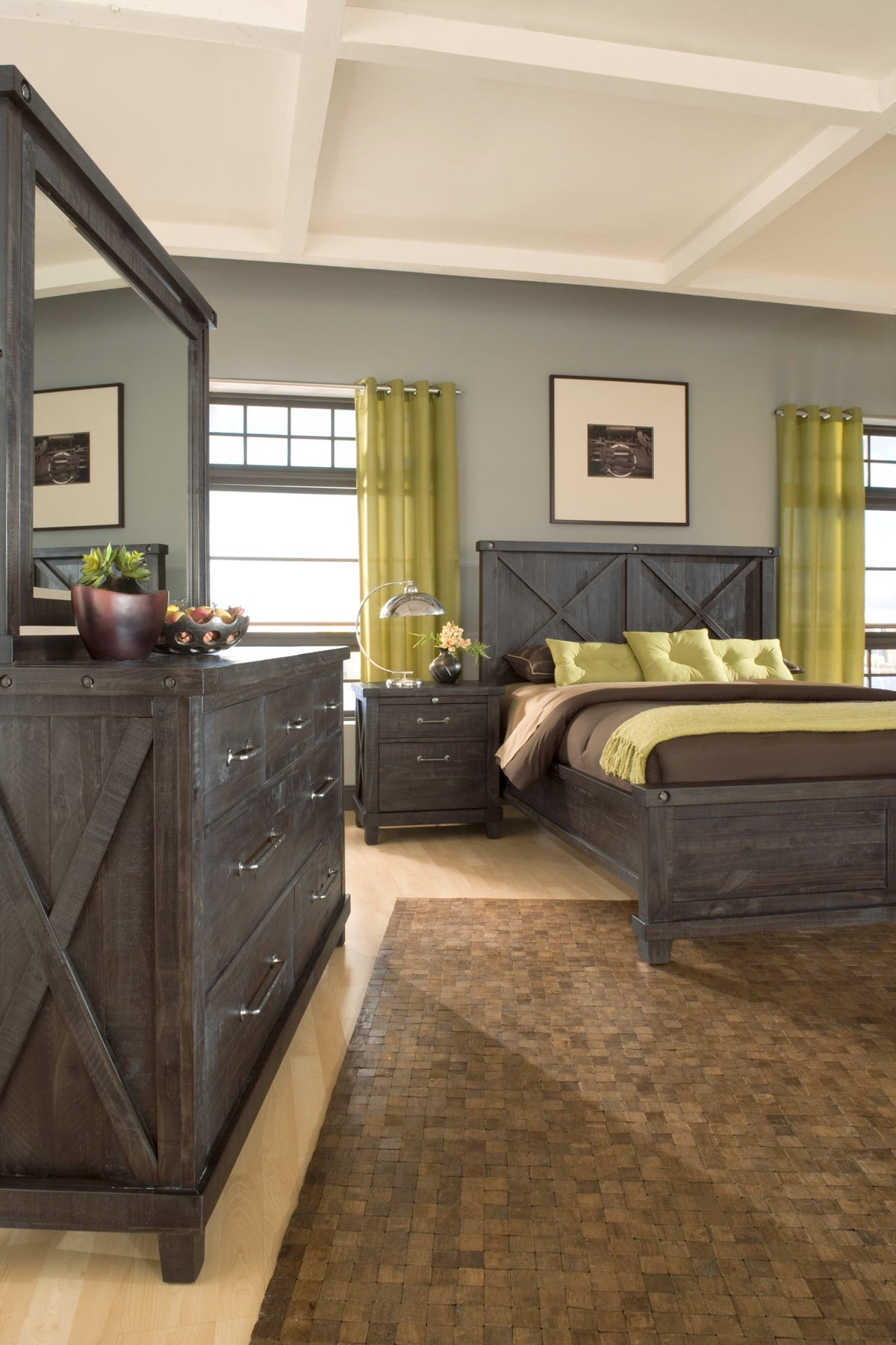 Yosemite - Solid Wood Panel Bed
