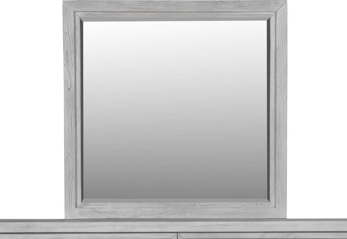 Boho Chic - Plain Mirror - Washed White