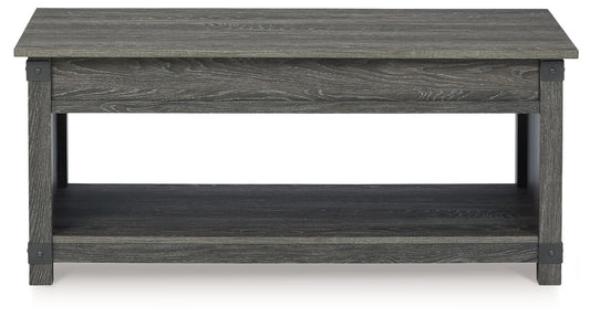 Freedan - Rect Lift Top Cocktail Table - Grayish Brown