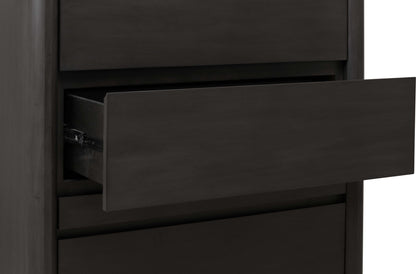 Xolani - Five Drawer Acacia Wood Chest With Jewelry Tray - Jaguar
