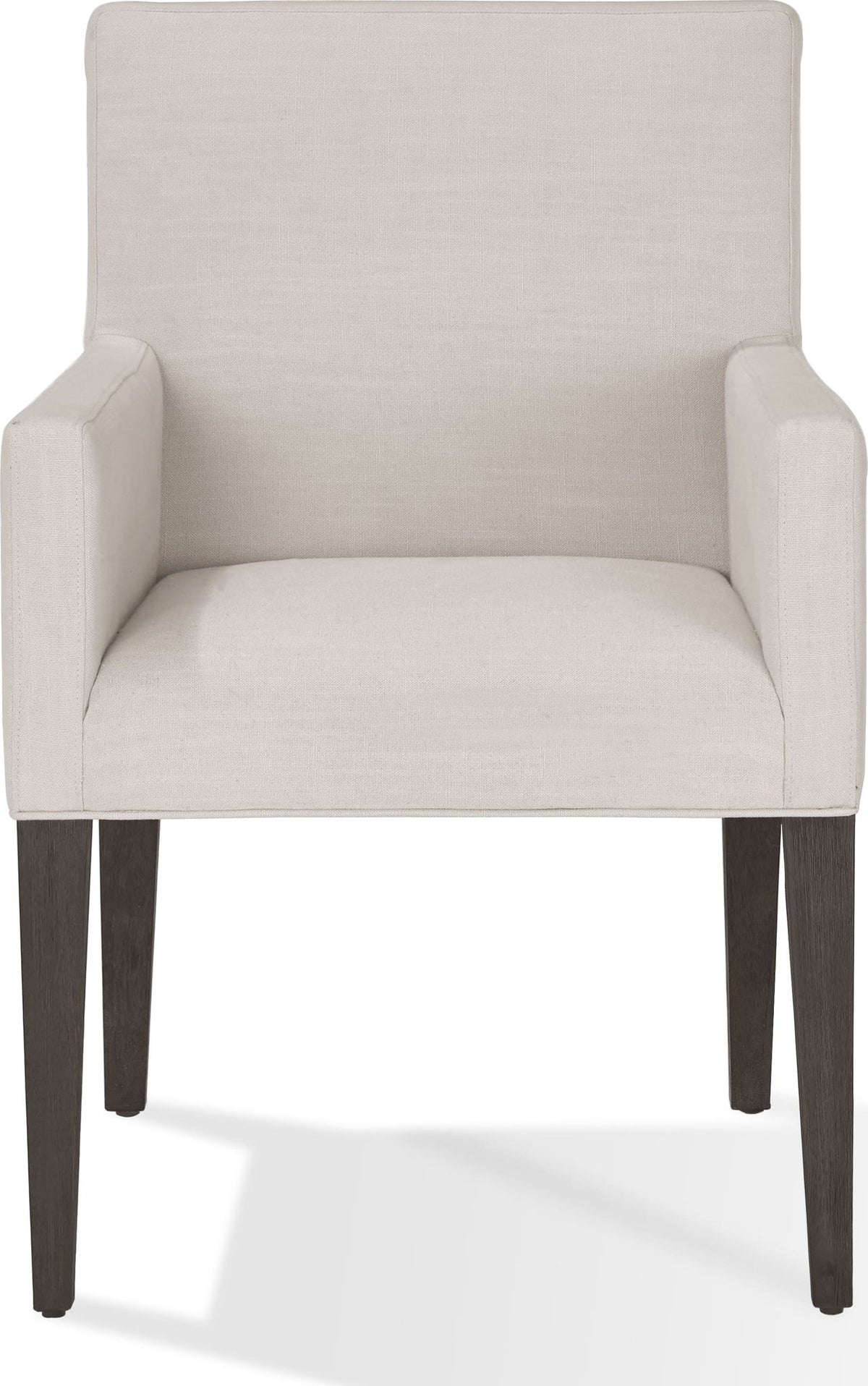 Oakland Brunette - Modesto Upholstered Arm Chair (Set of 2) - Abalone Linen And French Roast