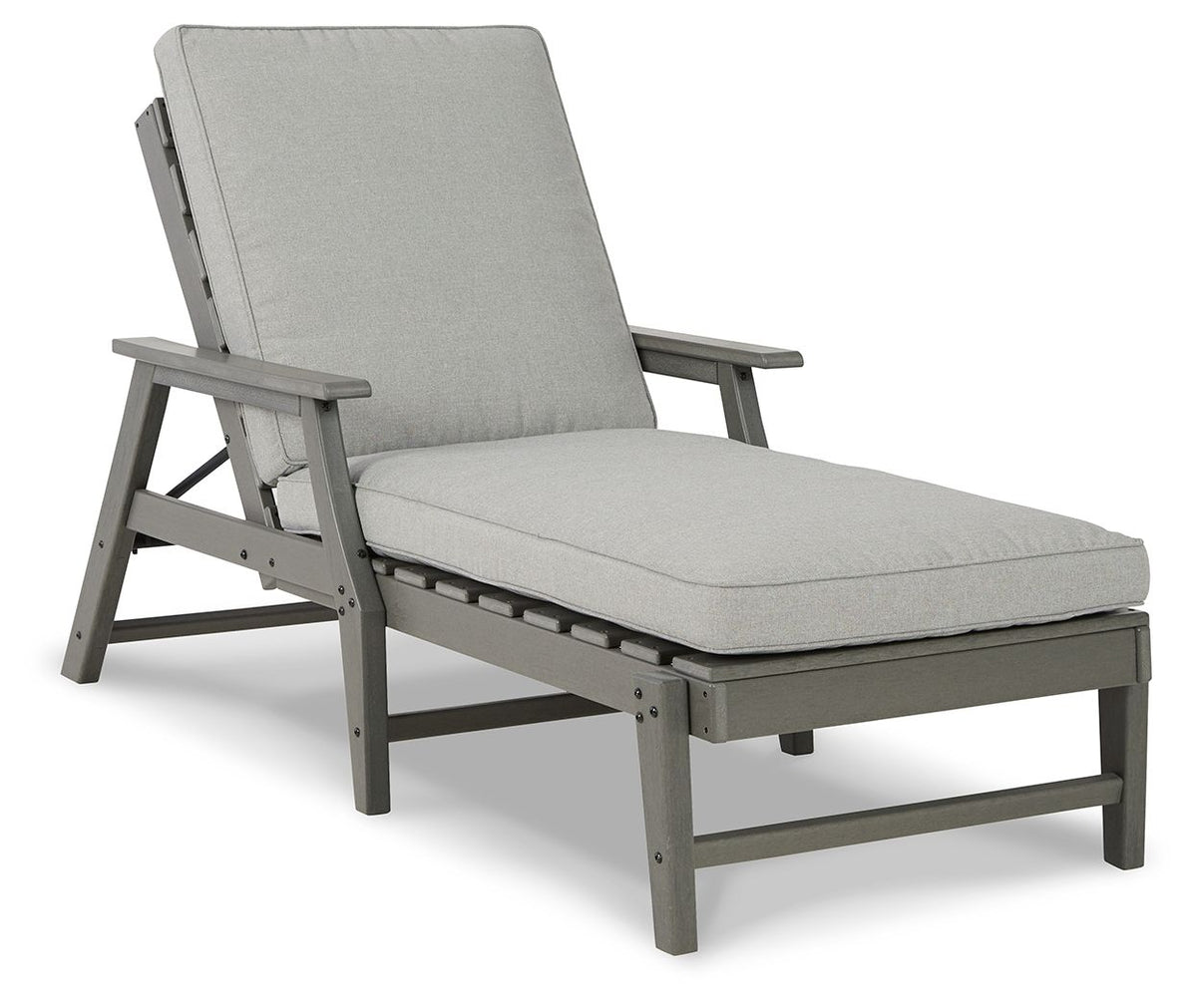 Visola - Chaise Lounge with Cushion - Gray