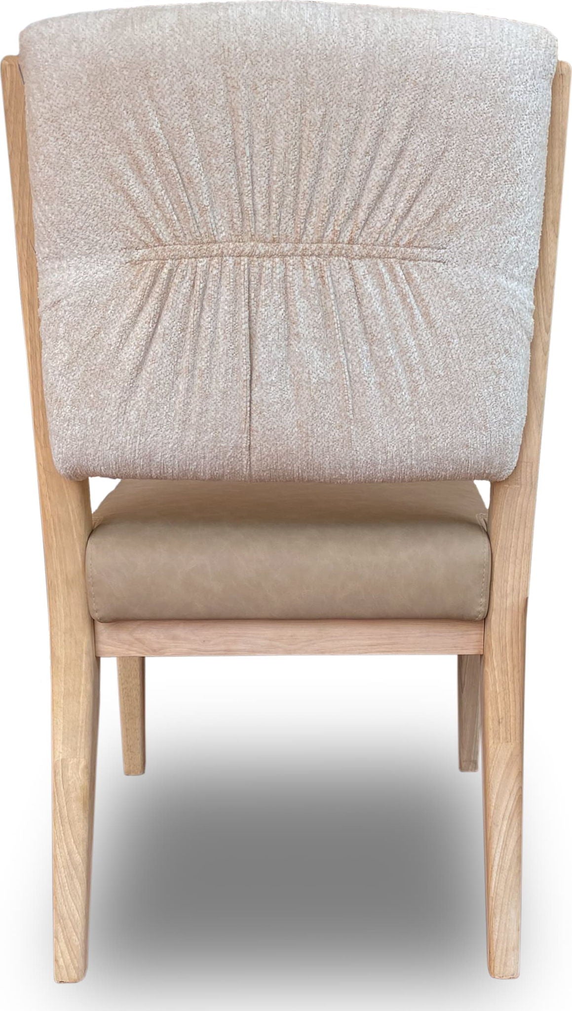 Zinnia - Upholstered Dining Chair (Set of 2) - White Sand, Buttermilk Leather And Dune Chenille