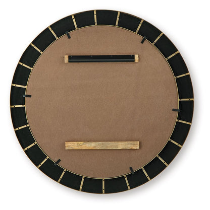 Corinsworth - Accent Mirror - Charcoal / Brass Finish