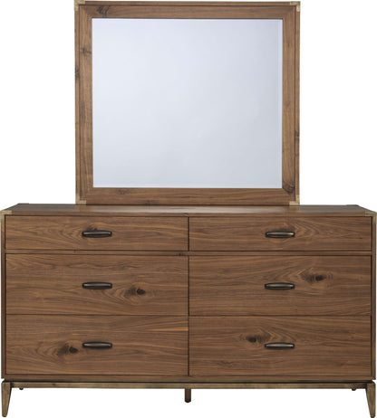 Adler - Beveled Glass Mirror - Natural Walnut