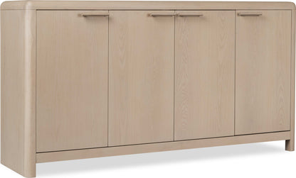 Liv - Four Door Ash Wood Sideboard - White Sand