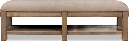 Roycroft - Wooden / Upholstered Bench - Harvest Wood