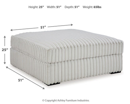 Stupendous - Oversized Accent Ottoman - Alloy