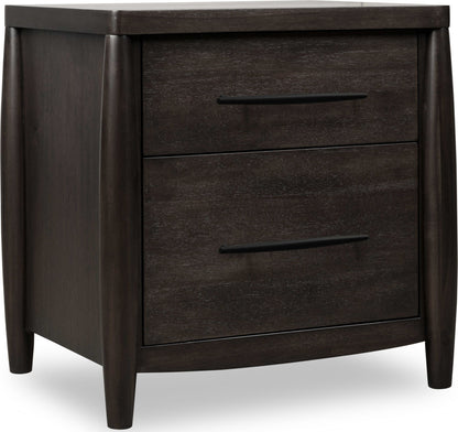 Koko - Two Drawer Nightstand With Cord Management - Minx