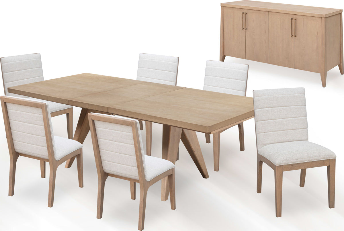 Sumire - Ash Wood Rectangular Extension Table - Ginger