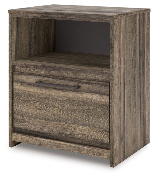 Elbrim - One Drawer Night Stand - Brown