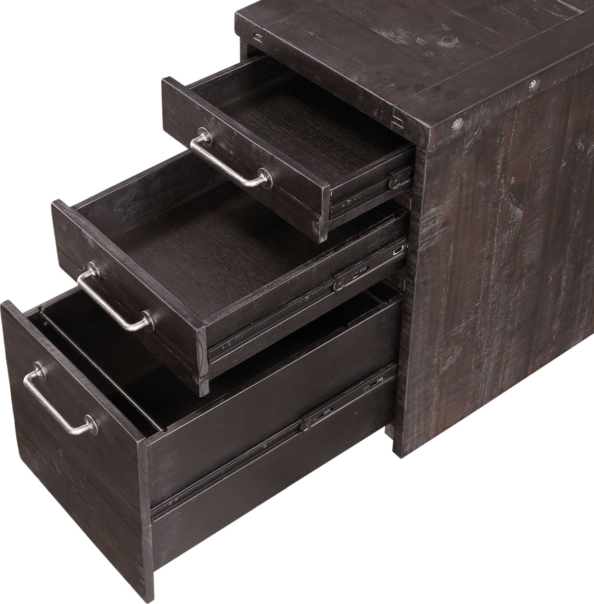 Yosemite - Solid Wood Rollling File Cabinet - Cafe