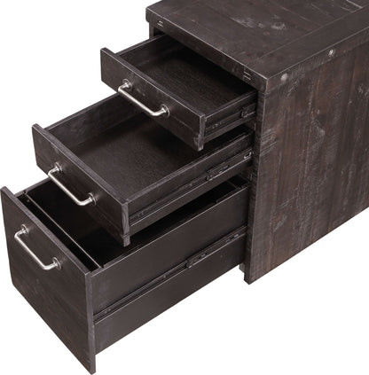 Yosemite - Solid Wood Rollling File Cabinet - Cafe