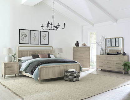 Camden - Three Drawer Oak Wood Nightstand - Chai