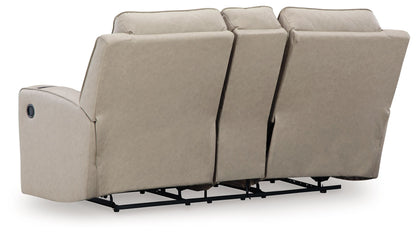 Lavenhorne - Double Reclining Loveseat With Console - Pebble