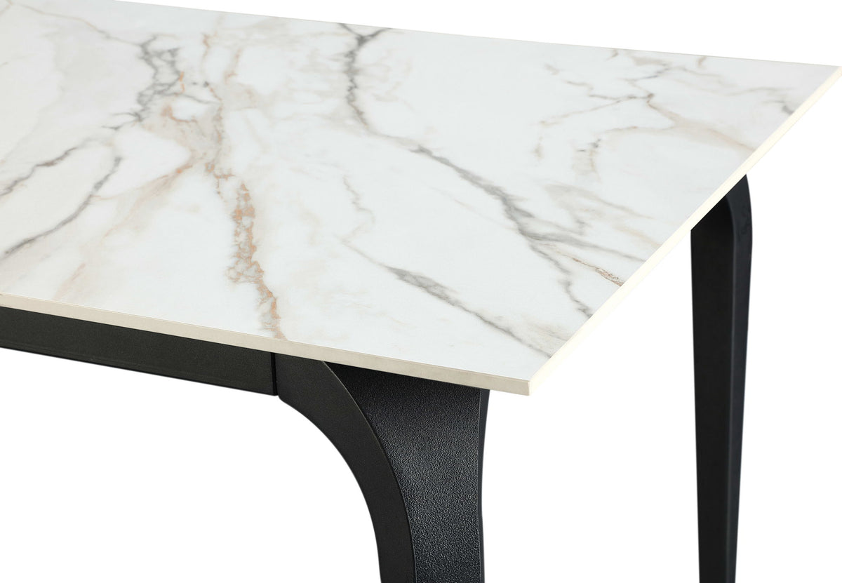 Nicoya - Stone Top And Metal Base Rectangular Dining Table