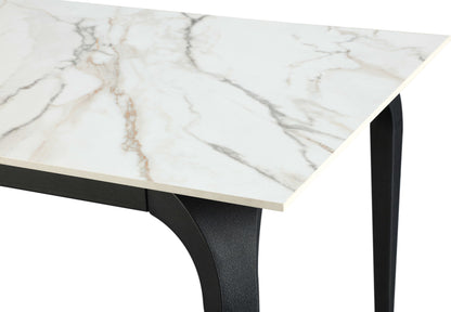 Nicoya - Stone Top And Metal Base Rectangular Dining Table
