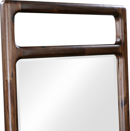 Sol - Beveled Glass Floor Mirror - Brown Spice