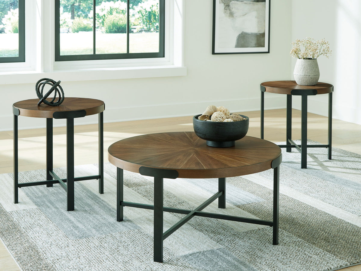 Crosstrail - Occasional Table Set (Set of 3) - Brown