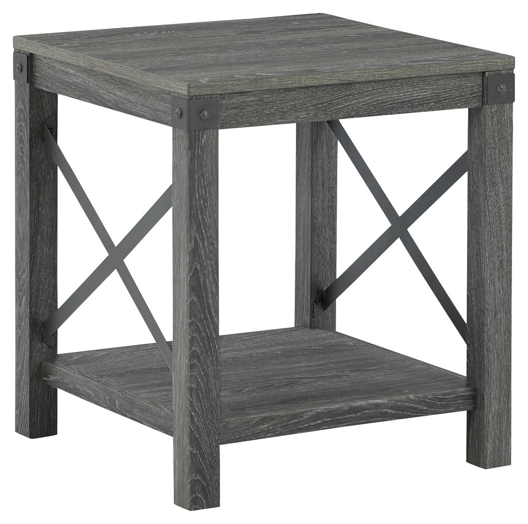 Freedan - Square End Table - Grayish Brown