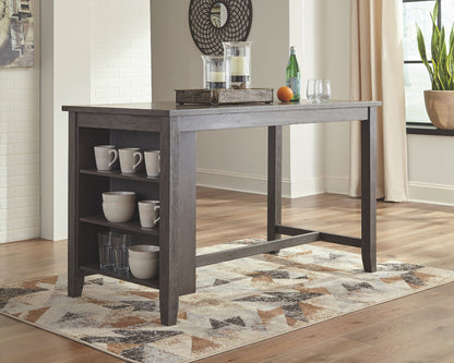 Caitbrook - Rectangular Dining Room Counter Table - Gray