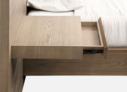 One - Coastal Modern Live Edge Wall Bed With Floating Nightstands
