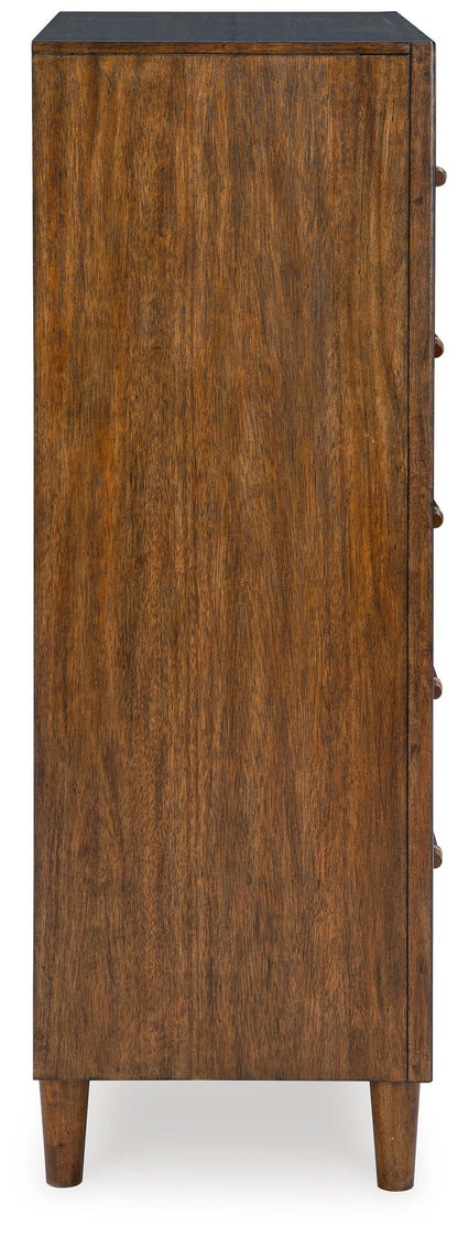 Lyncott - Five Drawer Chest - Brown