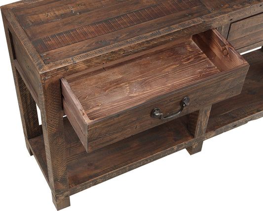 Craster - Reclaimed Wood Console Table - Smokey Taupe