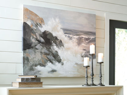 Worthner - Wall Art - Tan / Gray / White