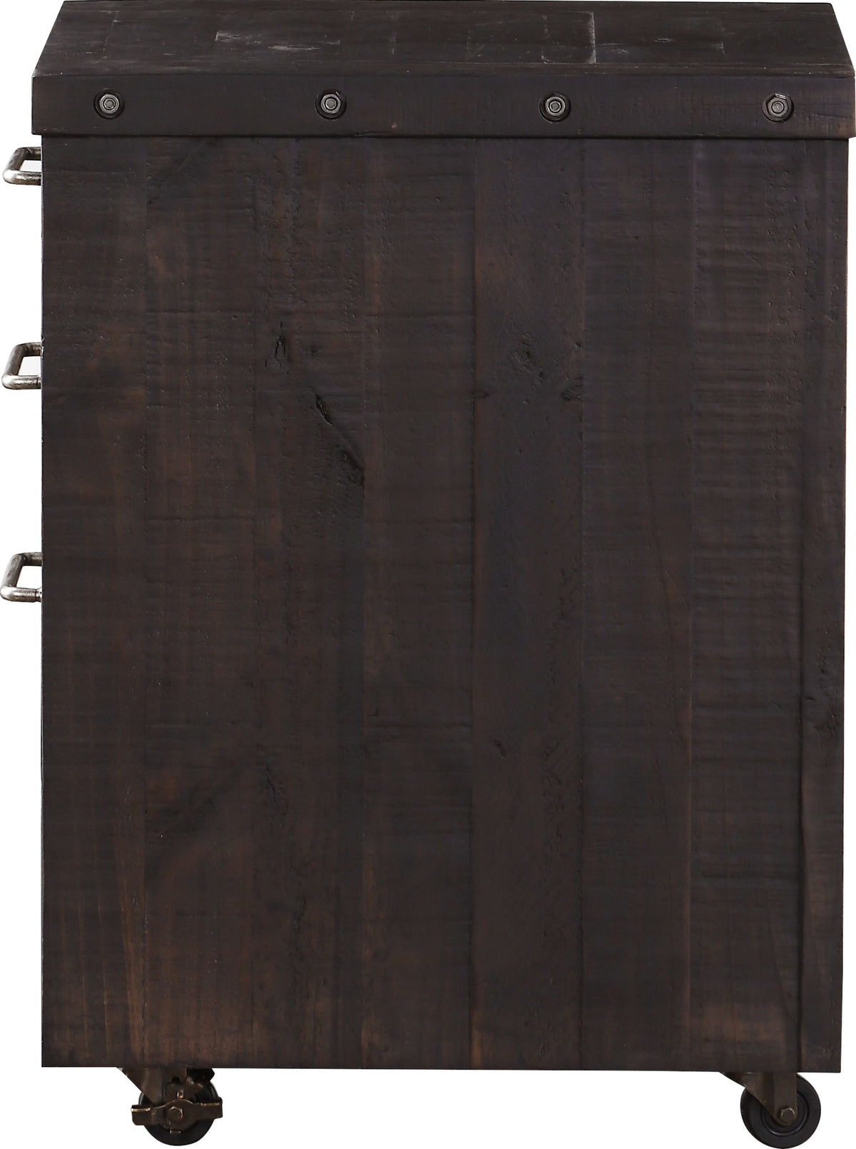 Yosemite - Solid Wood Rollling File Cabinet - Cafe