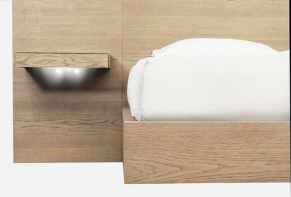 One - Coastal Modern Live Edge Wall Bed With Floating Nightstands