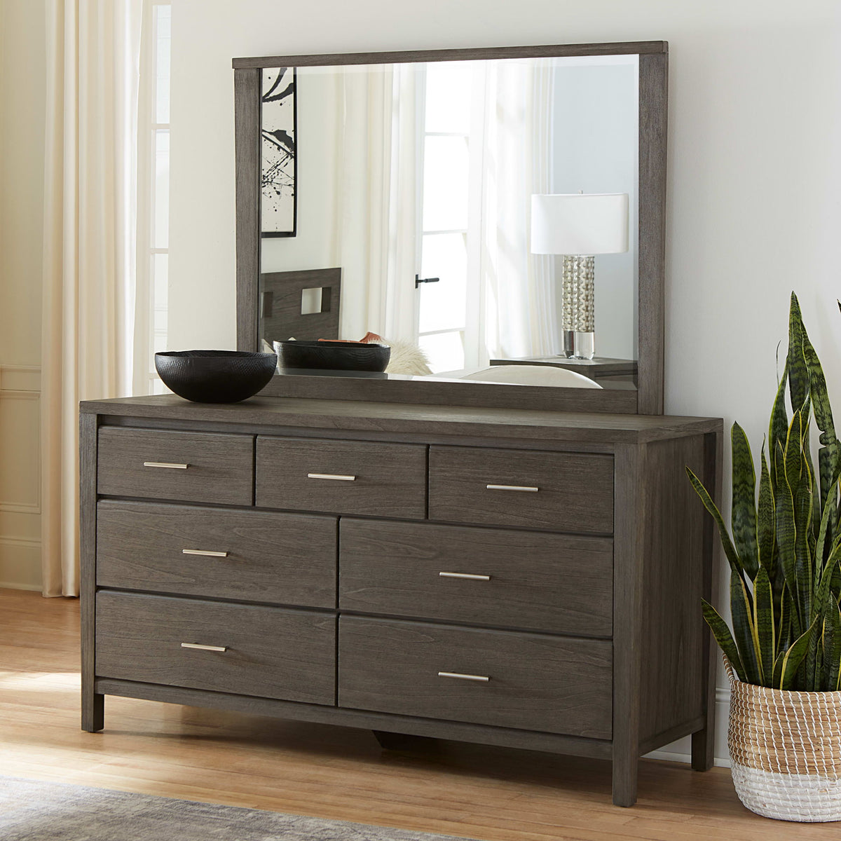 Nevis Riva - Seven Drawer Dresser - Sharkskin (2024)