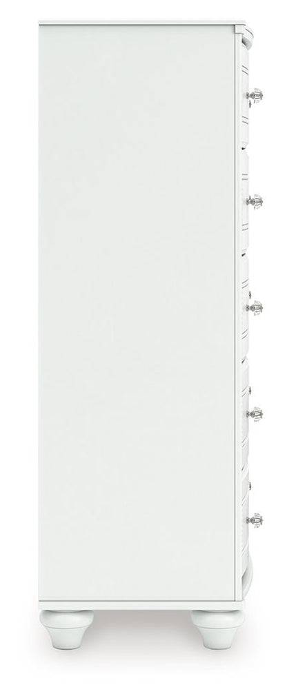 Kozlani - Five Drawer Chest - White