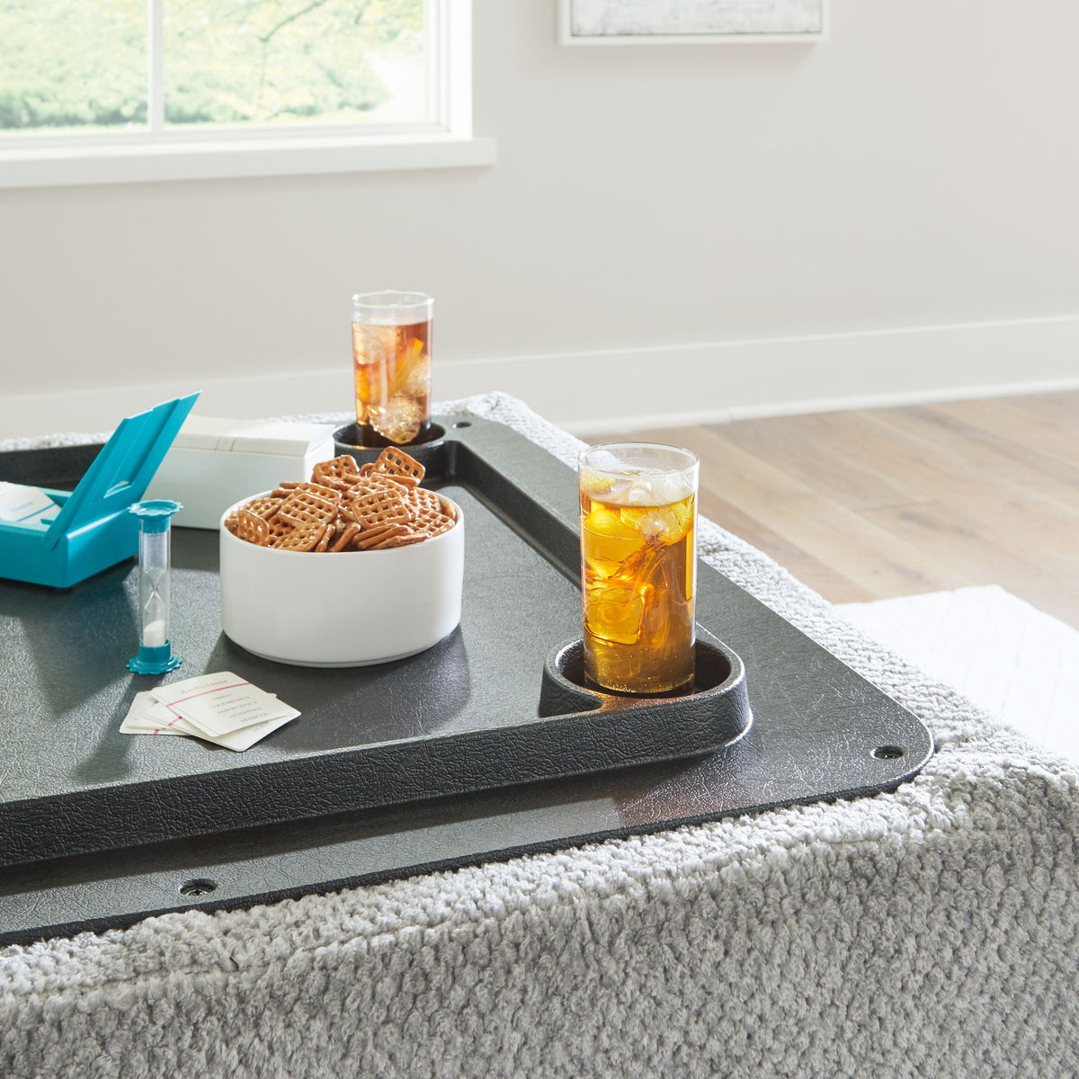 Casselbury - Ottoman With Storage - Cement