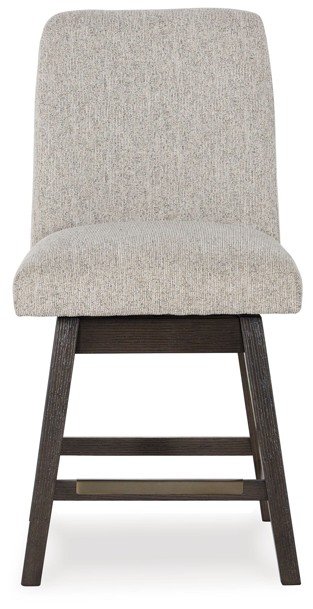 Burkhaus - Upholstered Swivel Barstool (Set of 2) - Beige / Dark Brown