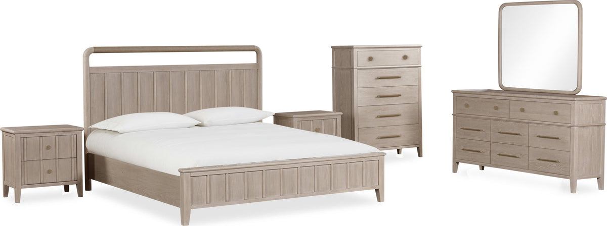 Camden - Eight Drawer Oak Wood Dresser - Chai