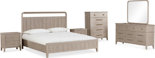 Camden - Eight Drawer Oak Wood Dresser - Chai