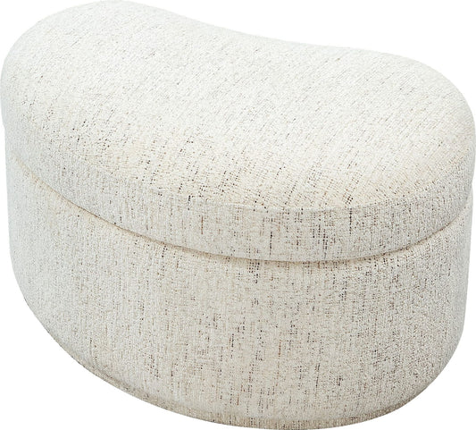 Afra - Fully Upholstered Storage Ottoman - Chinchilla