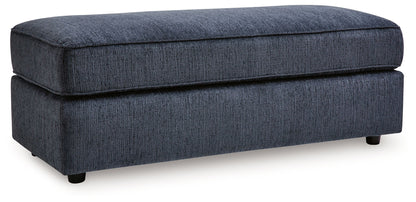 Albar Place - 3 Pc. - 2-Piece Sectional With Raf Sofa Chaise, Ottoman - Cobalt