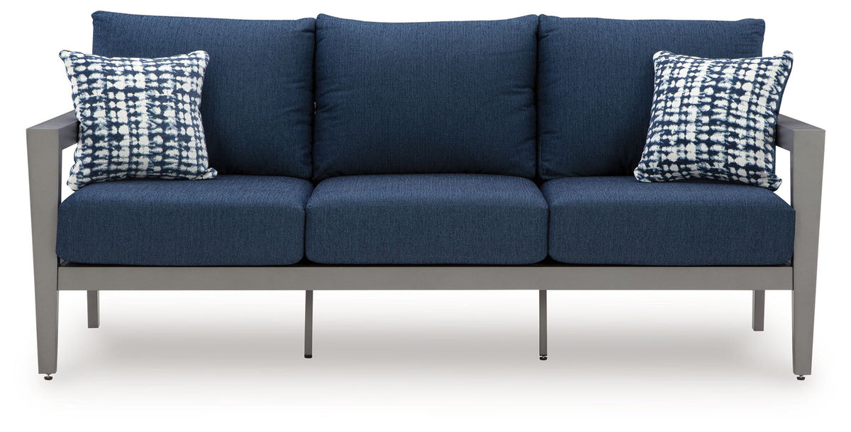Gali - Sofa / Chairs / Table Set (Set of 4) - Gray / Blue