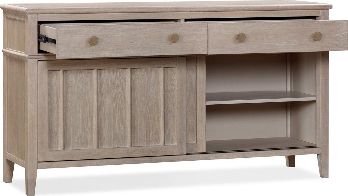 Camden - Two Drawer Two Door Oak Wood Sideboard - Chai