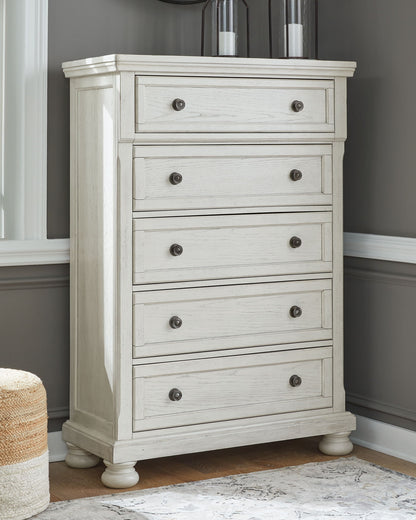Robbinsdale - Five Drawer Chest - Antique White