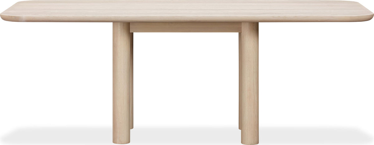 Liv - Ash Wood Rectangular Dining Table - White Sand