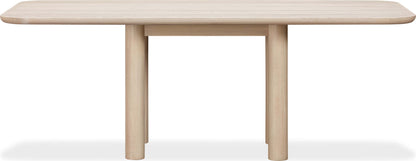 Liv - Ash Wood Rectangular Dining Table - White Sand