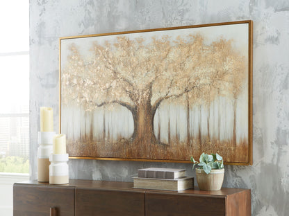 Dalewick - Wall Art - Brown / Gray / Gold Finish