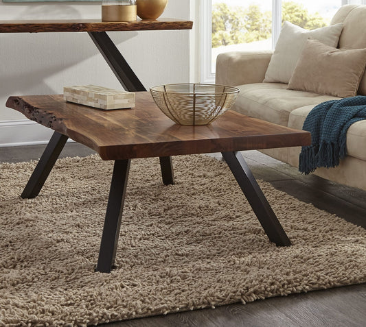 Reese - Live Edge Solid Wood Metal Leg Table