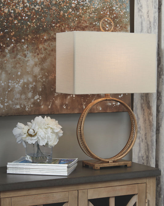 Mahala - Metal Table Lamp  - Antique Gold Finish