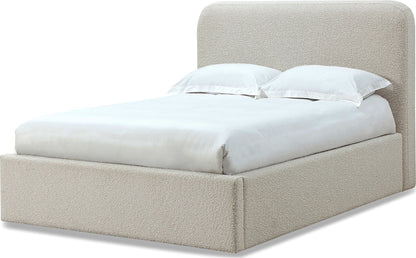 Virgil Off-White - Upholstered Platform Bed